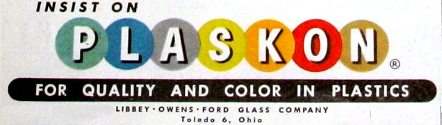 Plaskon plastic rainbow colors