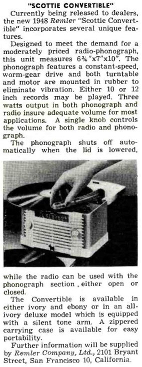 Remler 5300 Radio Phono article