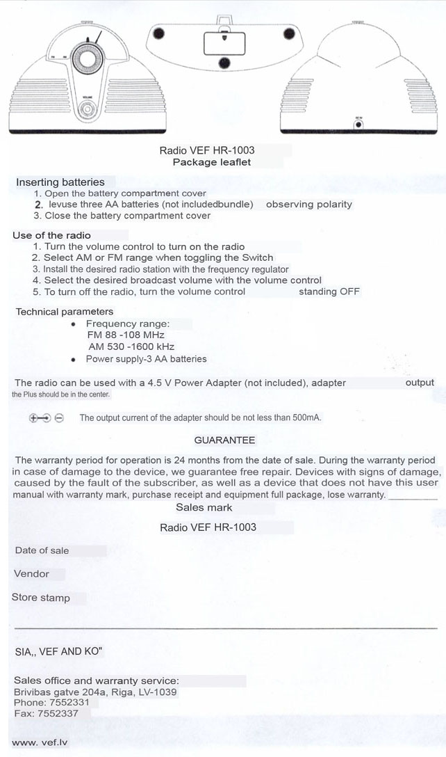Robot atomic radio manual