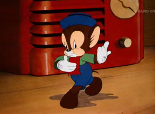 Silvertone radio 1939 in WB cartoon