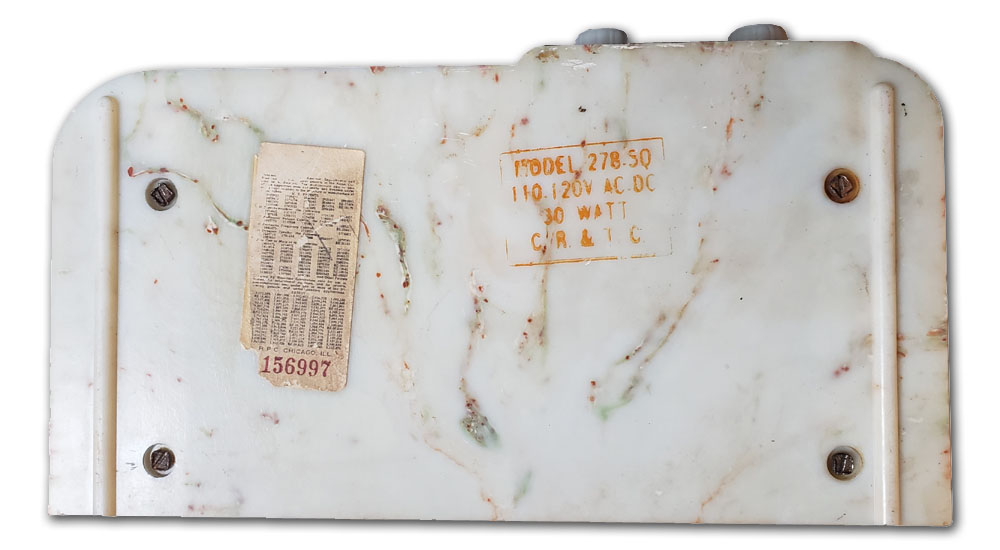 Truetone Radio model 278-5Q beetle cabinet