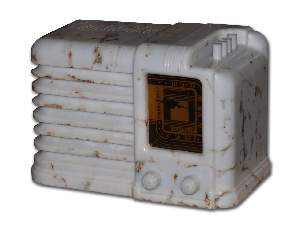 Truetone Radio model 278-5Q beetle cabinet with pushbuttons, 1939