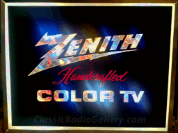 Zenith color tv motion advertising light GIF