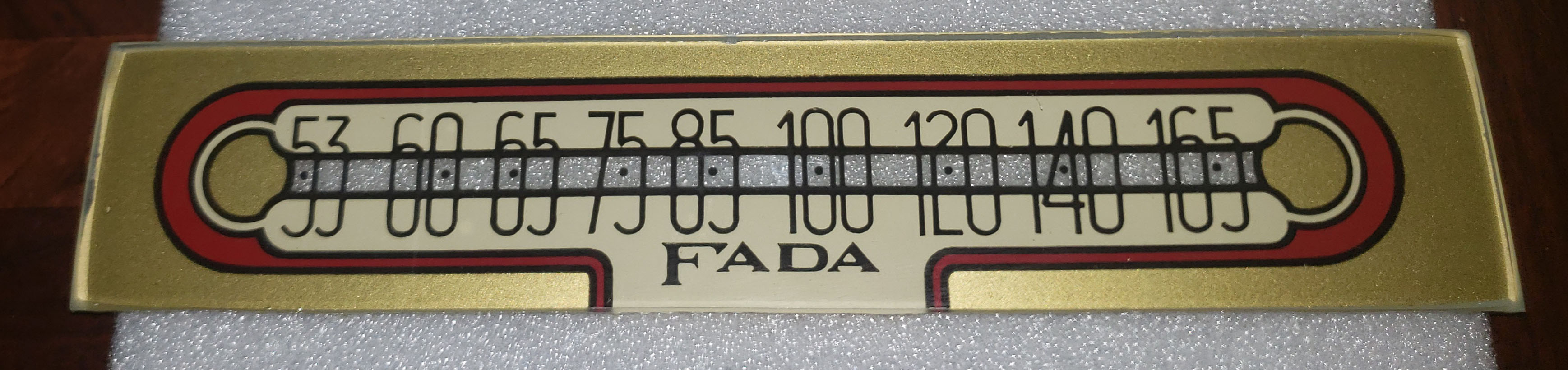 Fada Radio model 652 Temple dial glass replacement