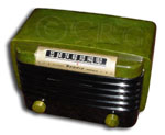 Bendix Radio model 526C green catalin cabinet, 1946