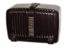 Crosley Radio model C-529A, brown bakelite with top pushbuttons, 1939