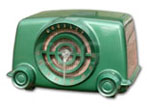 Crosley Radio model 11-102 Bullseye, bakelite with green finish, 1953