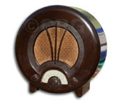 UK Ekco Radio model AD75 round brown bakelite cabinet