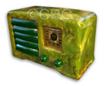 Emerson AX235 green catalin radio