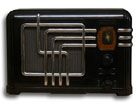 Fada Radio model 260D with black cabinet and chrome trim, 1937