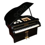Lester Franklin Grand Piano Radio model 494, black bakelite thumbnail