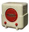 Majestic Radi model 511 with bakelite cabinet and red grille