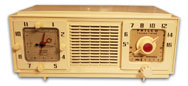 Philco Radio model 53-701 clock radio, ivory, 1953