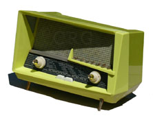 Radiola Radio model RA248, asymetric Le Corbusier design, 1958, French