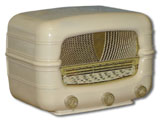 Ruby Radio model Telemonde, white plaskon, French