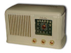 Silvertone Radio model 9022, bakelite with white finish, 1949