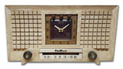 Travler clock radio marbled styrene, late 50s