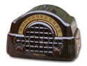 Truetone Radio model 4DF11 FM radio converter, brown bakelite, 1947