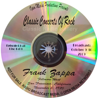 Classic Concerts with Frank Zappa 2009 radio show CD