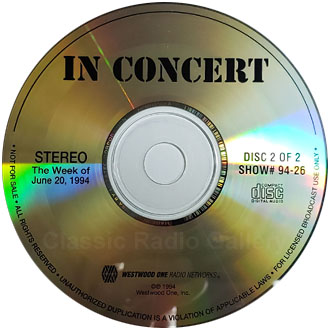 In Concert radio show CD