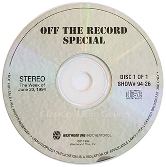 Off the Record radio show CD