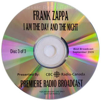 Premier Broadcasts with Frank Zappa radio show CD