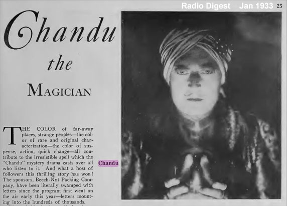 Chandu the Magician radio show