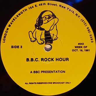 BBC Rock Hour radio show record label