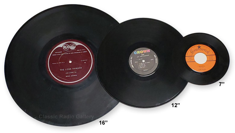 Vinyl Record size comparison